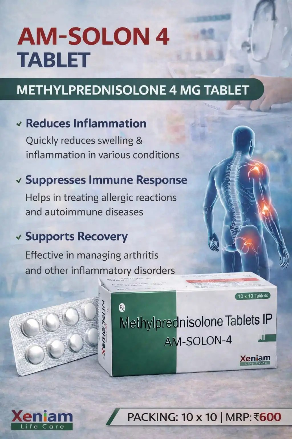 Am-Solon-4 tablets pack, Xeniam Life Care