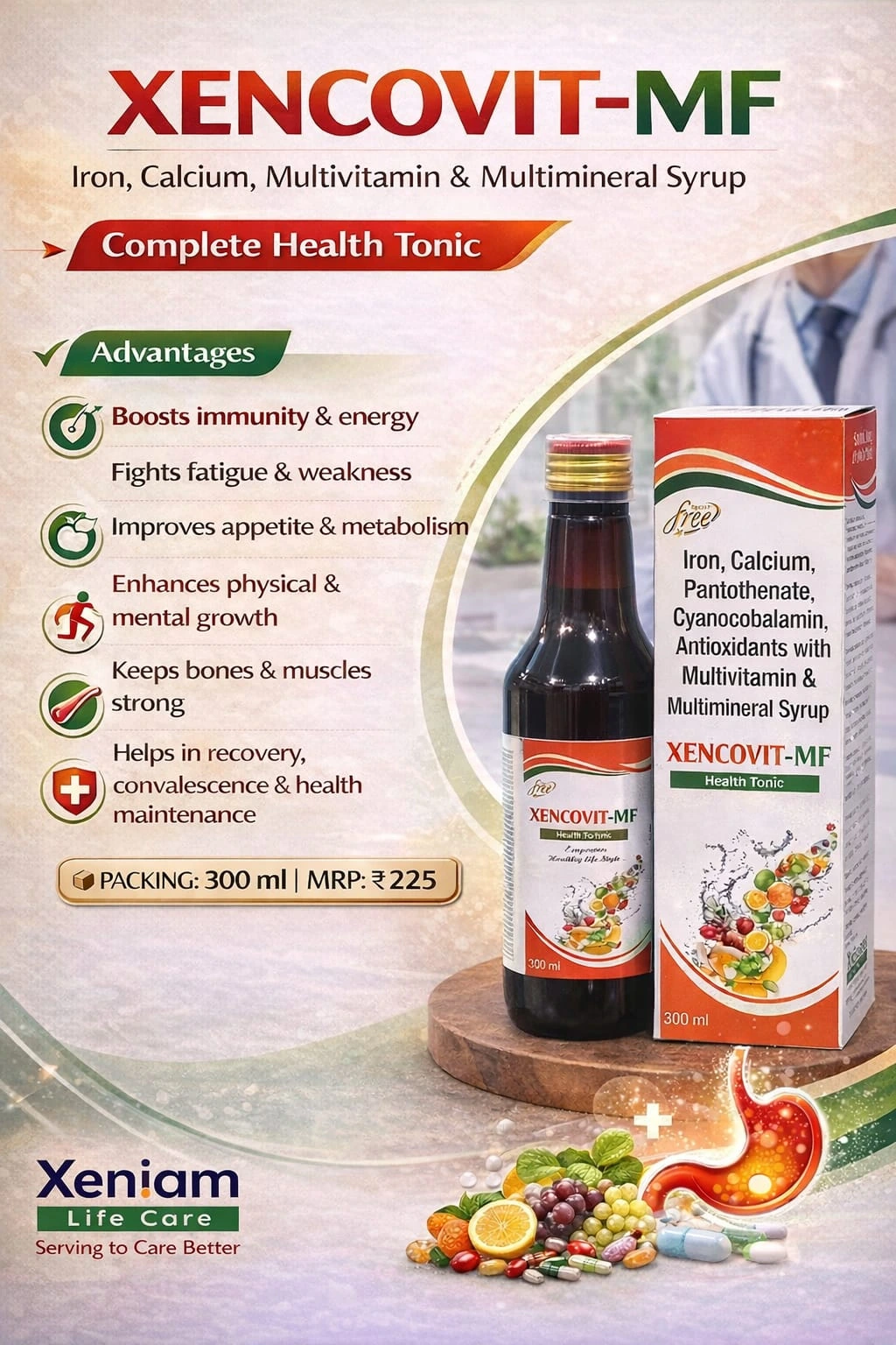 Xencovit-M syrup pack, Xeniam Life Care