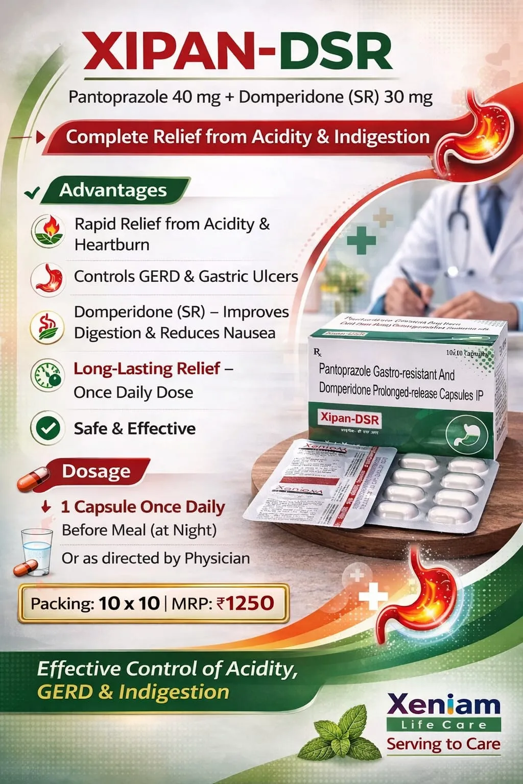 Xipan-DSR capsules pack, Xeniam Life Care